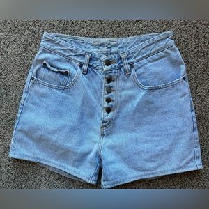 PEPE Jean Shorts Vintage '90s Light wash denim Button Fly Jean shorts 2000s